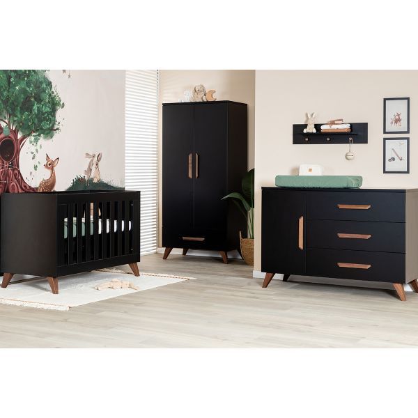TWF Meegroeibed - Commode XL 3 Laden 1 Deur Modena Walnoot TWF Meegroeibed - Commode XL 3 Laden 1 Deur Modena Walnoot