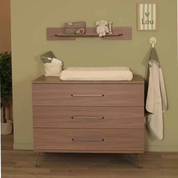 Interbaby Ledikant 70x140 - Commode - Hanglegkast Jersey Interbaby Ledikant 70x140 - Commode - Hanglegkast Jersey