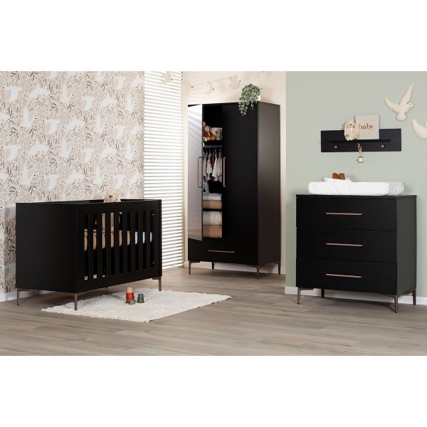TWF Ledikant 70 x 140 - Commode 3 Laden - Hanglegkast 2 Deuren 1 Lade Modena Metaal TWF Ledikant 70 x 140 - Commode 3 Laden - Hanglegkast 2 Deuren 1 Lade Modena Metaal
