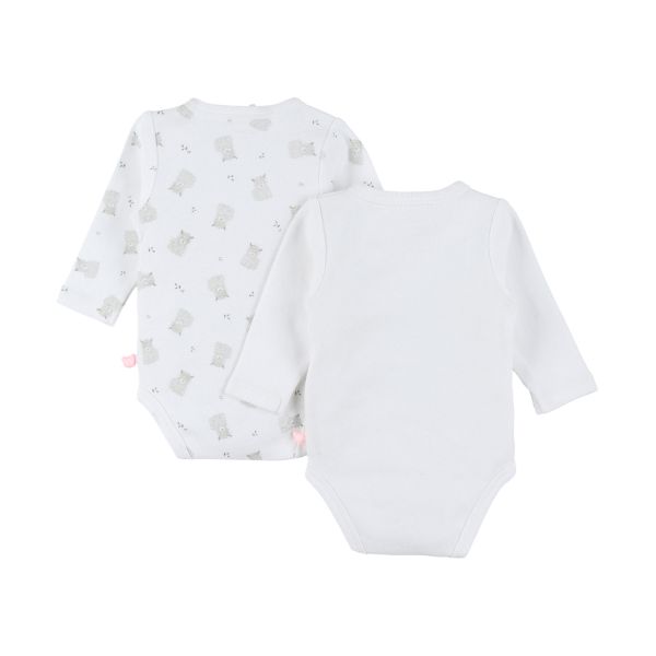Noukie's F&O Overslagrompers - 2 Stuks - 00 Mnd - Biokatoen Noukie's F&O Overslagrompers - 2 Stuks - 00 Mnd - Biokatoen