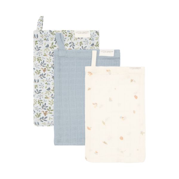 Little Dutch Washandjes - Hydrofiel - 3 stuks - Forest Friends