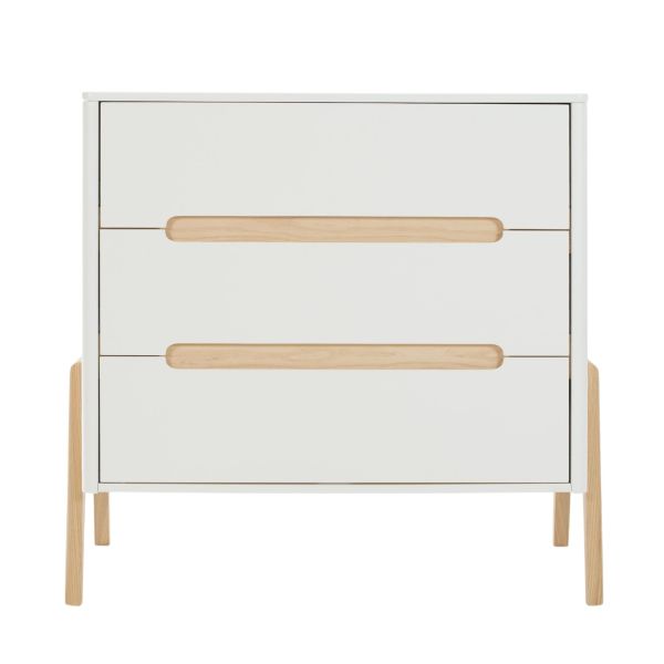 TWF Ledikant 70 x 140 Incl. Juniorzijde - Commode 3 Laden - Hanglegkast Larvik TWF Ledikant 70 x 140 Incl. Juniorzijde - Commode 3 Laden - Hanglegkast Larvik
