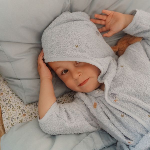 Little Dutch Badjas Geborduurd - Maat 86/92 - Blue