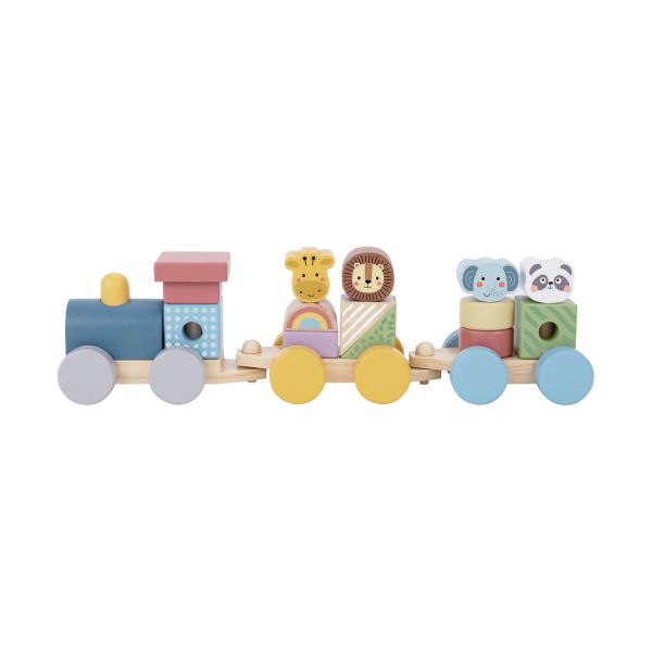 Tooky Toy Dieren Blokkentrein - Hout Tooky Toy Dieren Blokkentrein - Hout