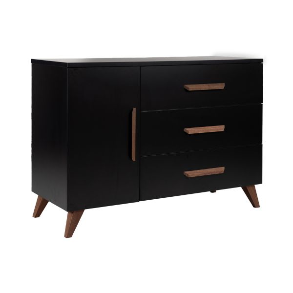 TWF Ledikant 70 x 140 - Commode XL 3 Laden 1 Deur - Hanglegkast XL 3 Deuren 2 Lade Modena Walnoot TWF Ledikant 70 x 140 - Commode XL 3 Laden 1 Deur - Hanglegkast XL 3 Deuren 2 Lade Modena Walnoot