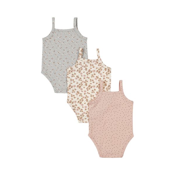 Dirkje Romper Zonder Mouw Multi Colour Pink 3-Pack 62/68