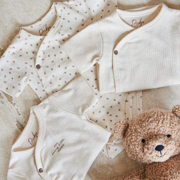 Dirkje Romper Overslag Korte Mouw Off White 3-Pack 62/68 Dirkje Romper Overslag Korte Mouw Off White 3-Pack 62/68