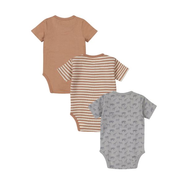 Dirkje Romper Korte Mouw Multi Colour Blue 3-Pack 44