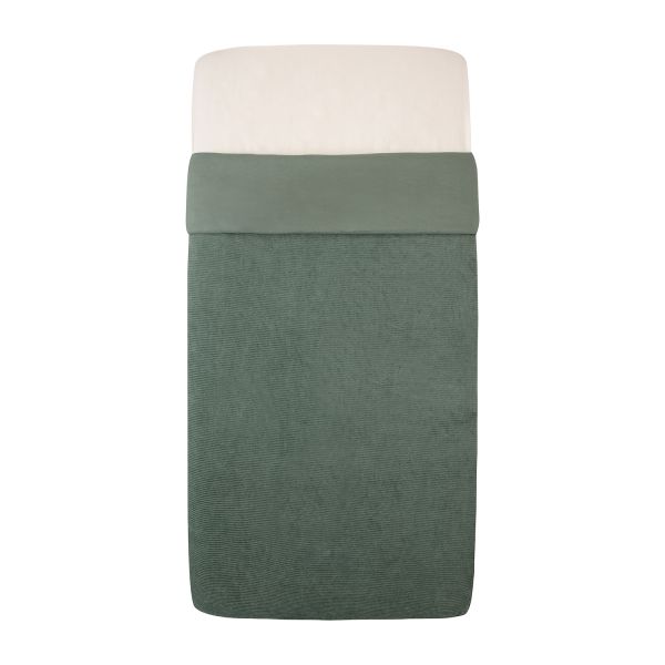 Witlof For Kids Ledikantdeken Tuck-Inn Forest Green Velvet Rib 60 x 120 cm