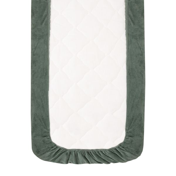 Witlof For Kids Ledikantdeken Tuck-Inn Forest Green Velvet Rib 60 x 120 cm
