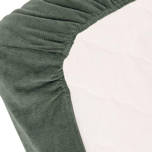 Witlof For Kids Ledikantdeken Tuck-Inn Forest Green Velvet Rib 60 x 120 cm