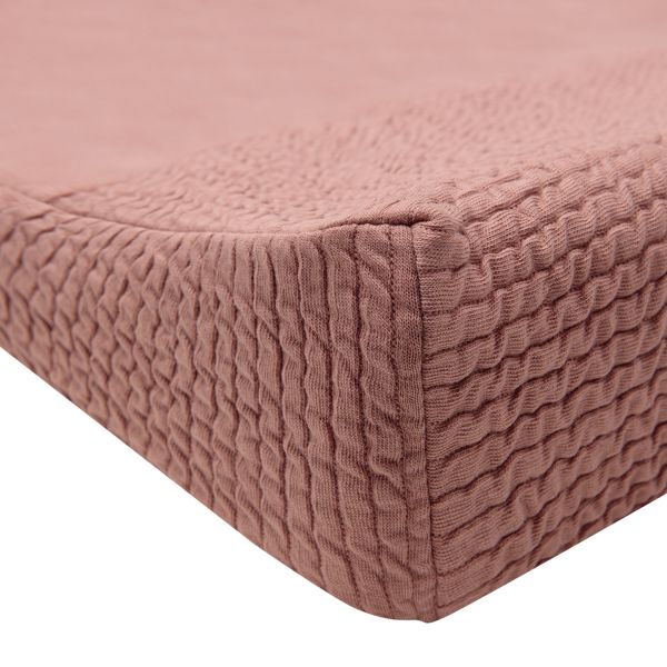 Witlof For Kids Aankleedkussenhoes Dusty Pink Waves 70 x 50 cm Witlof For Kids Aankleedkussenhoes Dusty Pink Waves 70 x 50 cm