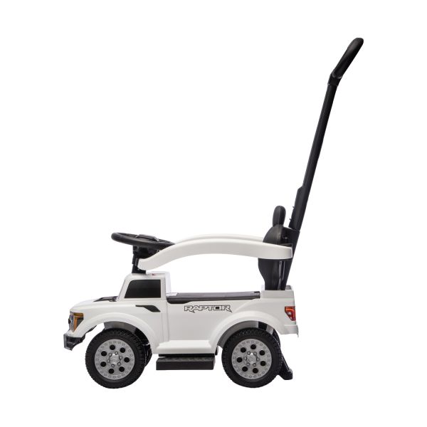 Puck Loopauto Ford F150 met Duwstang - Wit Puck Loopauto Ford F150 met Duwstang - Wit