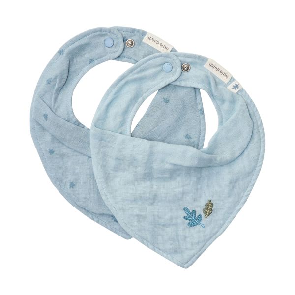 Little Dutch Pure Bandana Slab - Set Van 2 - Denim Blue Little Dutch Pure Bandana Slab - Set Van 2 - Denim Blue