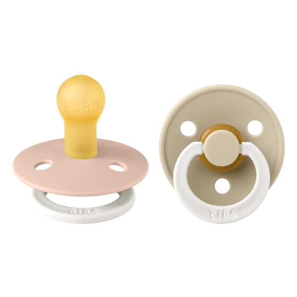 BiBs Glow In The Dark Fopspeen - Rond - 2 Stuks - 6-18mnd - Blush/Vanilla BiBs Glow In The Dark Fopspeen - Rond - 2 Stuks - 6-18mnd - Blush/Vanilla