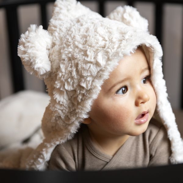Baby's Only Wikkeldeken Met Oortjes Snow Wolwit Baby's Only Wikkeldeken Met Oortjes Snow Wolwit