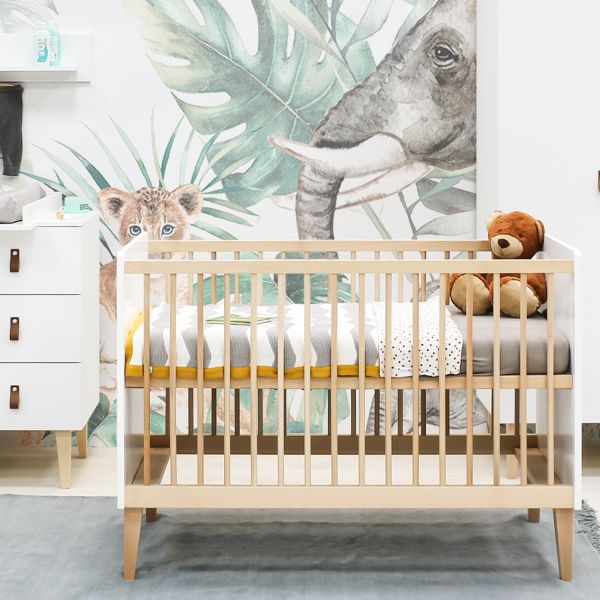Bopita Indy Babybed Wit / Naturel 60 x 120 cm Bopita Indy Babybed Wit / Naturel 60 x 120 cm