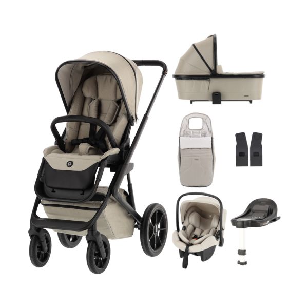 Qute Q-Rider Plus Kinderwagen - Mineral Clay | Kidsriver Curve Autostoel - Clay | Kidsriver Isofix Base Qute Q-Rider Plus Kinderwagen - Mineral Clay | Kidsriver Curve Autostoel - Clay | Kidsriver Isofix Base