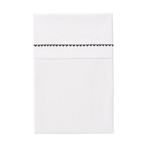 Cottonbaby Wieglaken Hartjes Zwart 75 x 90 cm