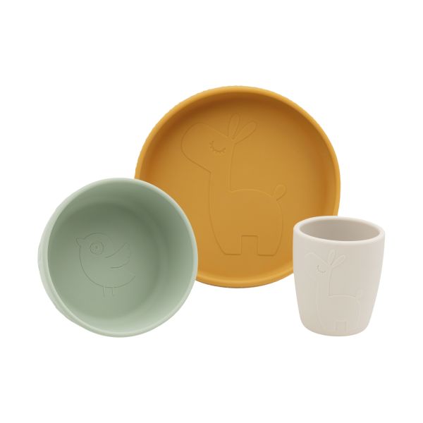 Dony By Deer Stick & Stay Dinner Set - Lalee - 3-Delig - Colour Mix Dony By Deer Stick & Stay Dinner Set - Lalee - 3-Delig - Colour Mix