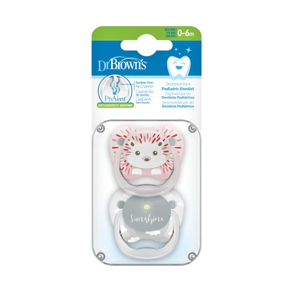 Dr. Brown's Fopspeen - 2 Stuks - 0-6 Mnd - Hedgehog