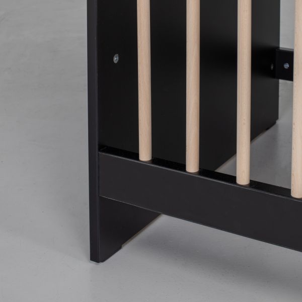 Europe Baby Nova Ledikant 60-120 - Zwart/Eiken