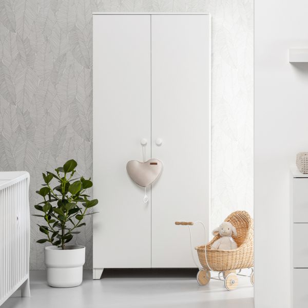 Europe Baby Sarah Ledikant 60 x 120 cm/Commode 3 Laden/Hanglegkast 2 Deuren - Wit