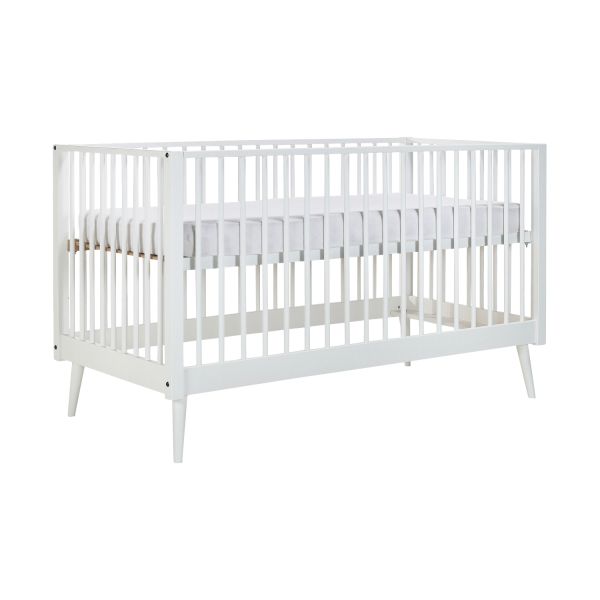 Europe Baby Evy Ledikant 70 x 140 cm Incl. Juniorzijde - Mat Wit Europe Baby Evy Ledikant 70 x 140 cm Incl. Juniorzijde - Mat Wit