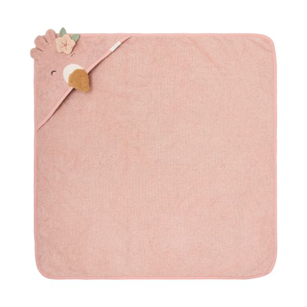 Little Dutch Badcape Flamingo - 100x100 cm - Roze