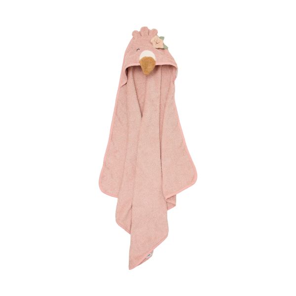Little Dutch Badcape Flamingo - 100x100 cm - Roze