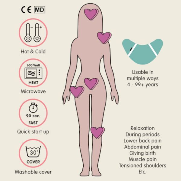 KipKep Lexie Heating Pillow - Pale Green