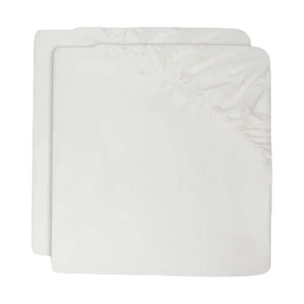 Jollein Hoeslaken - (2pack) - 40/50x80/90cm - Jersey - Ivory Jollein Hoeslaken - (2pack) - 40/50x80/90cm - Jersey - Ivory