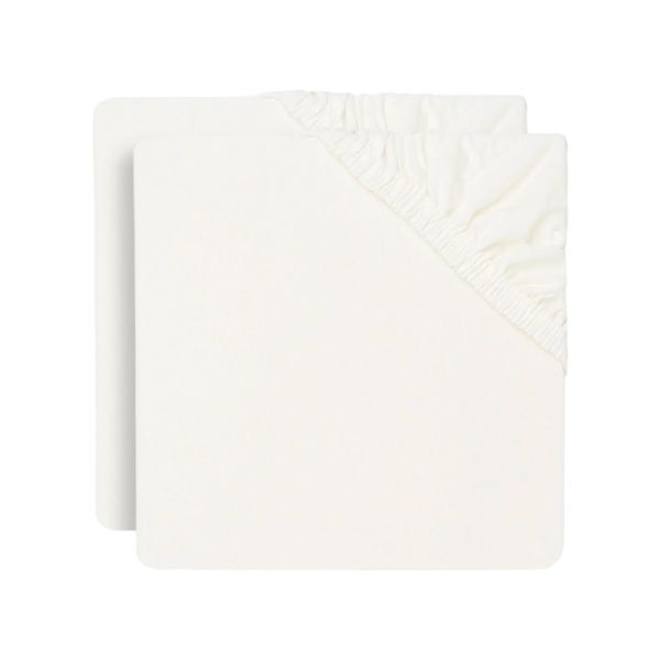 Jollein Hoeslaken - (2pack) - 60x120cm - Jersey - Ivory Jollein Hoeslaken - (2pack) - 60x120cm - Jersey - Ivory