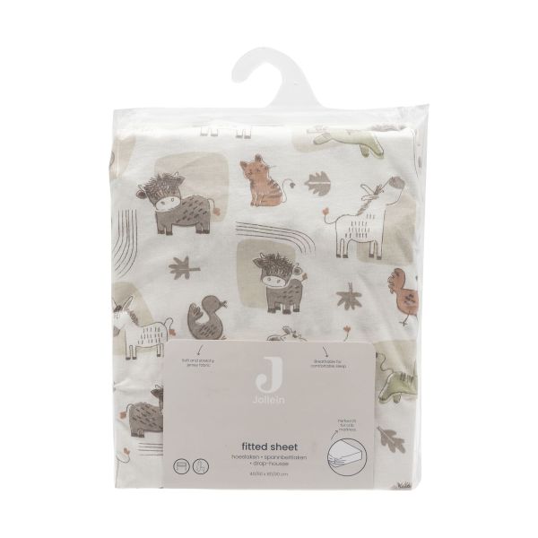 Jollein Hoeslaken - 60x120 cm - Jersey - Barn Buddies Jollein Hoeslaken - 60x120 cm - Jersey - Barn Buddies