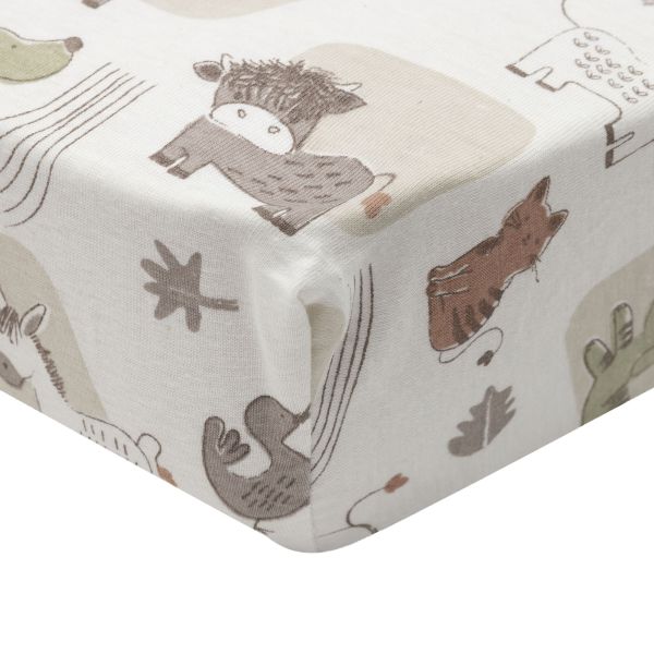 Jollein Hoeslaken - 60x120 cm - Jersey - Barn Buddies Jollein Hoeslaken - 60x120 cm - Jersey - Barn Buddies