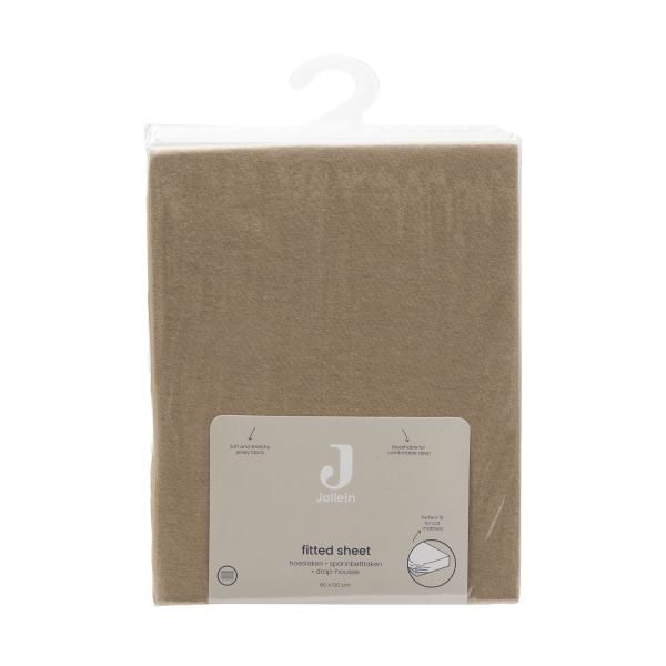 Jollein Hoeslaken - 40/50x80/90 cm - Jersey - Hazel