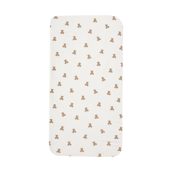 Jollein Hoeslaken - 60x120 cm - Jersey - Mini Teddy Bear Jollein Hoeslaken - 60x120 cm - Jersey - Mini Teddy Bear