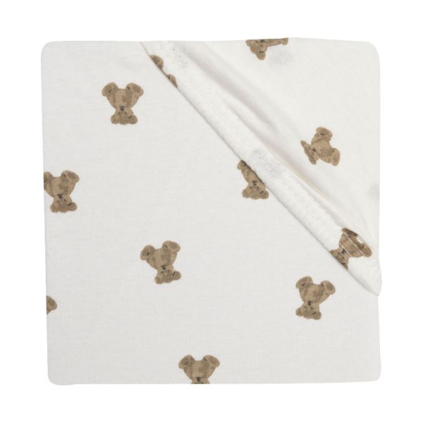 Jollein Hoeslaken - 60x120 cm - Jersey - Mini Teddy Bear Jollein Hoeslaken - 60x120 cm - Jersey - Mini Teddy Bear