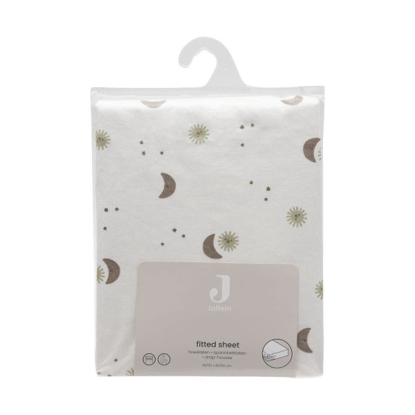 Jollein Hoeslaken - 60x120 cm - Jersey - Over The Moon Jollein Hoeslaken - 60x120 cm - Jersey - Over The Moon