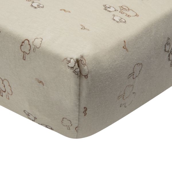 Jollein Hoeslaken - 60x120 cm - Jersey - Woolly Jollein Hoeslaken - 60x120 cm - Jersey - Woolly
