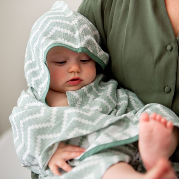 KipKep Blenker Badcape - 100 x 70 cm - Calming Green