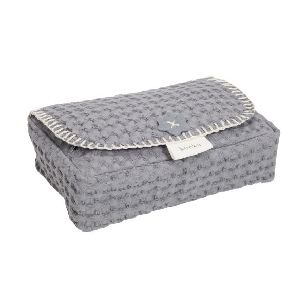 Koeka Hoes Voor Babydoekjes Antwerp Steel Grey Koeka Hoes Voor Babydoekjes Antwerp Steel Grey