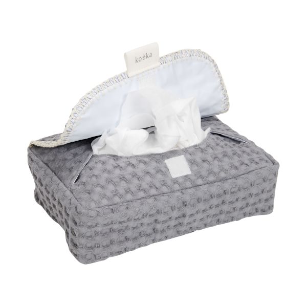Koeka Hoes Voor Babydoekjes Antwerp Steel Grey Koeka Hoes Voor Babydoekjes Antwerp Steel Grey