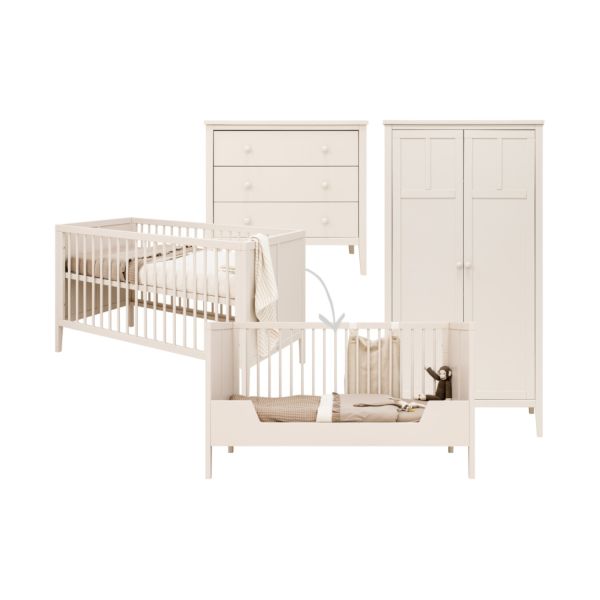 Bopita Ledikant 70 x 140 cm - Commode - Hanglegkast 2-drs - Vieve - Dune Bopita Ledikant 70 x 140 cm - Commode - Hanglegkast 2-drs - Vieve - Dune