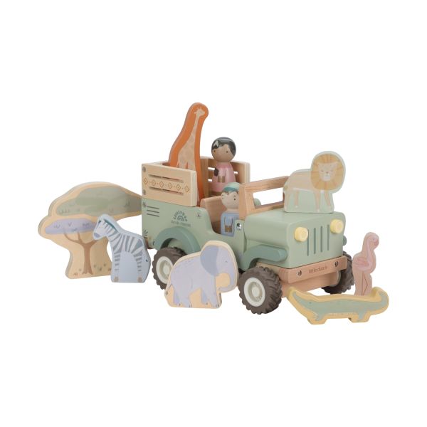 Little Dutch Safari Friends Houten Jeep Met Dieren Little Dutch Safari Friends Houten Jeep Met Dieren