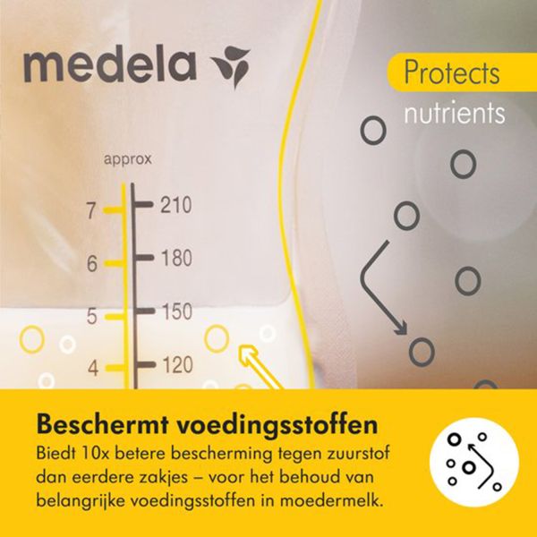Medela Moedermelkbewaarzakjes Met Schenktuit 210ml 25st Medela Moedermelkbewaarzakjes Met Schenktuit 210ml 25st