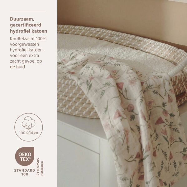 Meyco Baby Flower Hydrofiele Doeken - 2 Stuks - 120x120 cm - Multicolour Meyco Baby Flower Hydrofiele Doeken - 2 Stuks - 120x120 cm - Multicolour