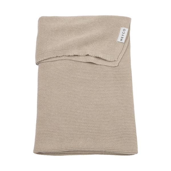 Meyco Basic Deken Gebreid - Sand - 75 x 100 cm Meyco Basic Deken Gebreid - Sand - 75 x 100 cm