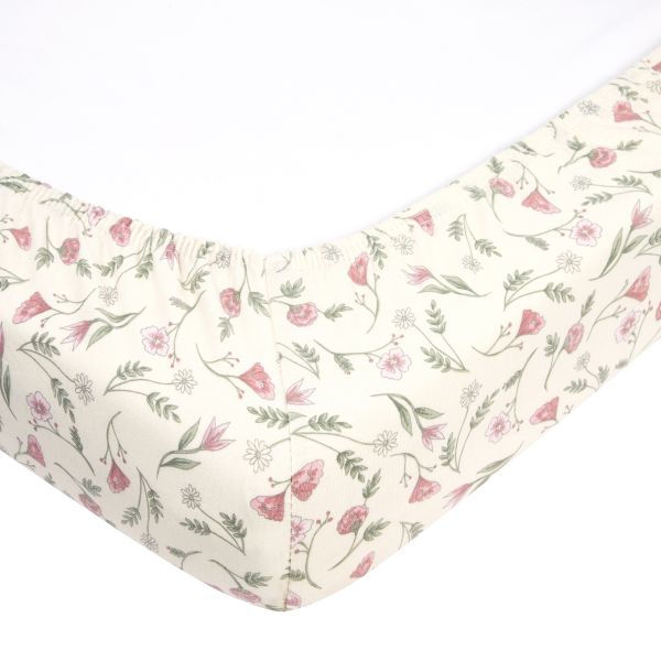 Meyco Hoeslaken Print - 40 x 80/90 cm - Jersey - Flower Meyco Hoeslaken Print - 40 x 80/90 cm - Jersey - Flower