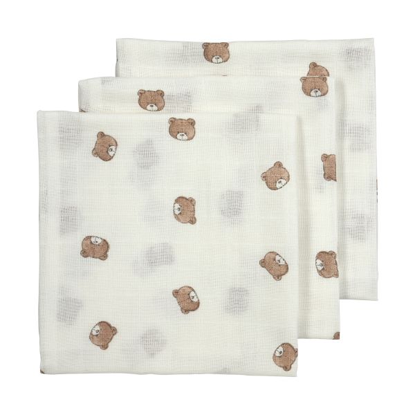 Meyco Hydrofiele Doeken - 3 Stuks - 70 x 70 cm - Bear Meyco Hydrofiele Doeken - 3 Stuks - 70 x 70 cm - Bear